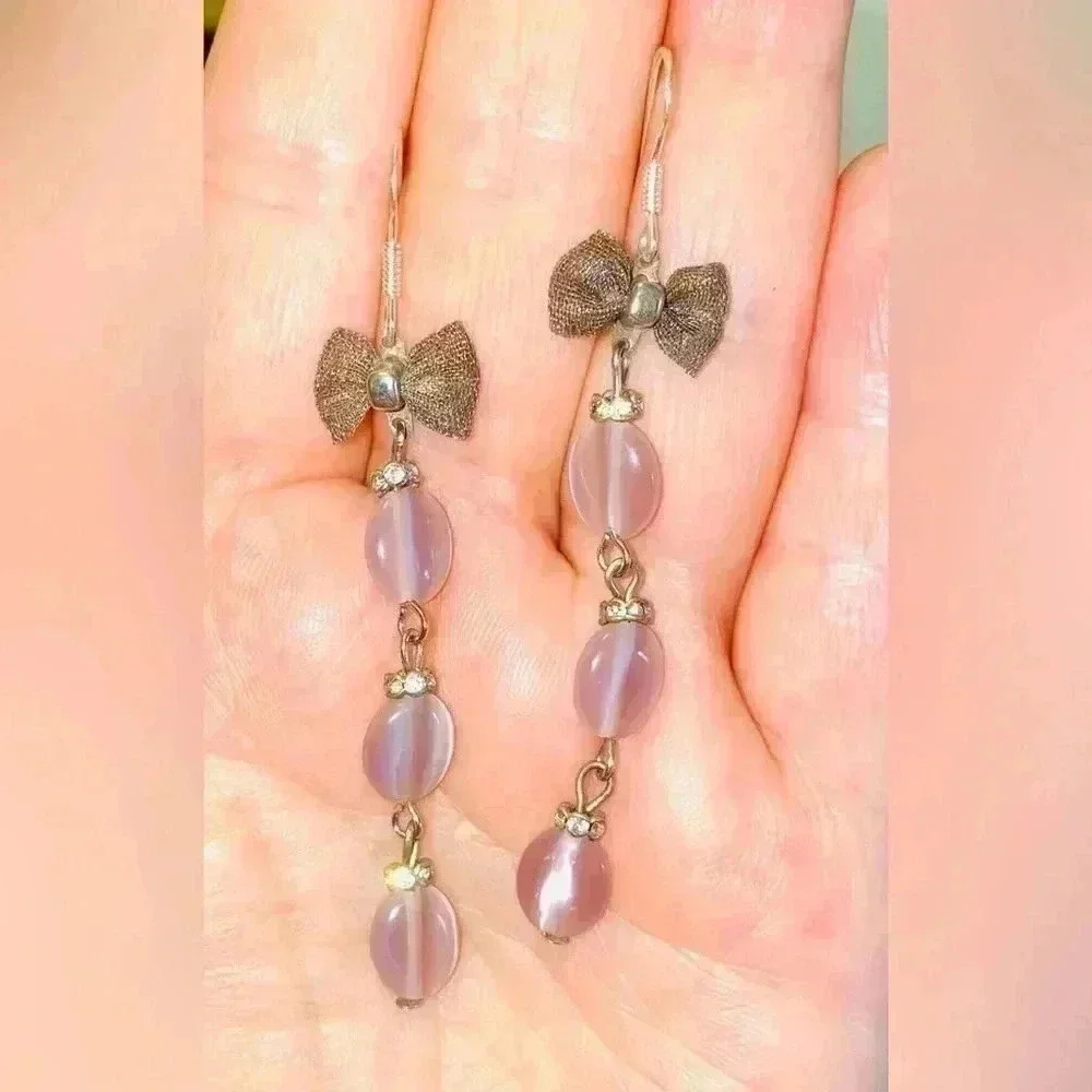 💥VINTAGE HAND MADE IN GEORGIA 🇬🇪  TBILISI 💥JEWELRY SET WITH LAVENDER QUARTZ - Picture 3 of 11